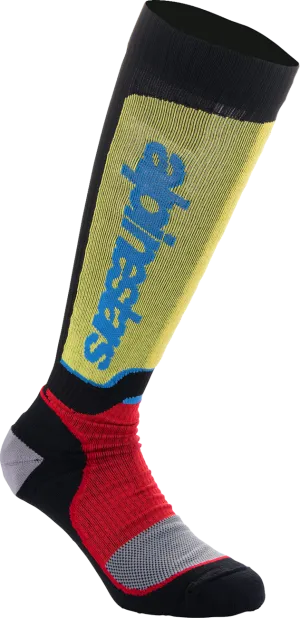 ALPINESTARS MX Plus Socks - Black/Red/Yellow/Blue - Medium 4702324-1212-M