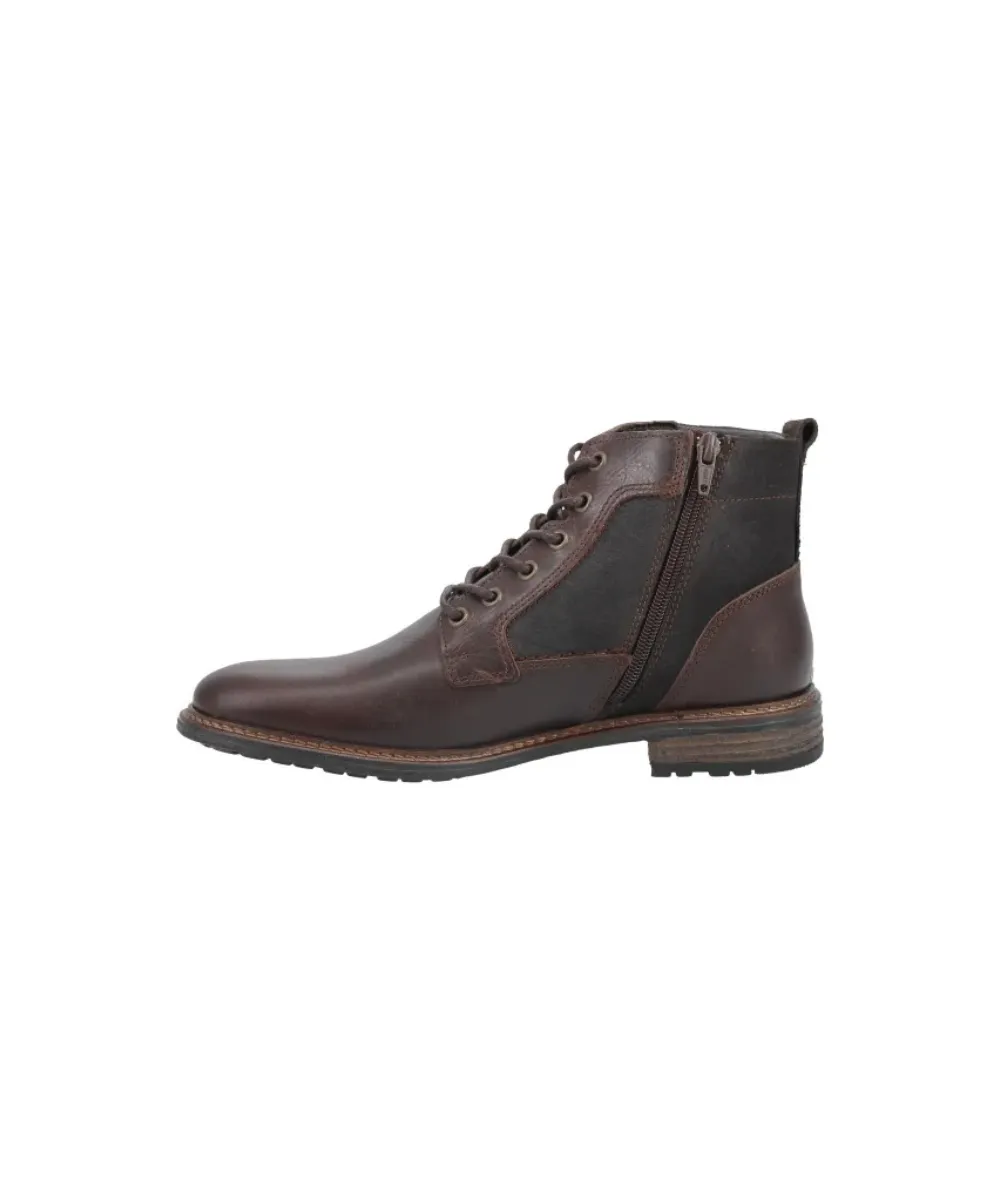 BULL BOXER ANKLE BOOT SIDE ZIPPER DARK BROWN