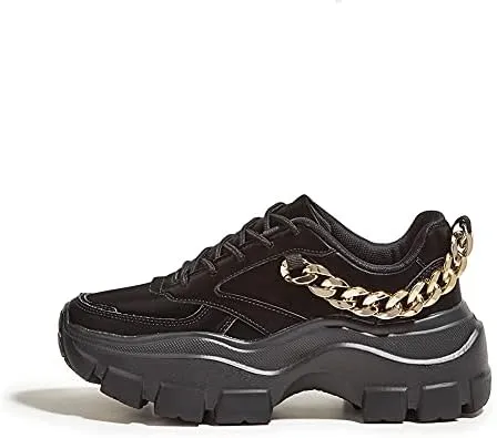 Chic & Fashionable Gold Chunky Platform Sneakers