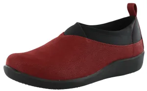 Clarks Women Sillian Greer Red Slip On Casual Shoes