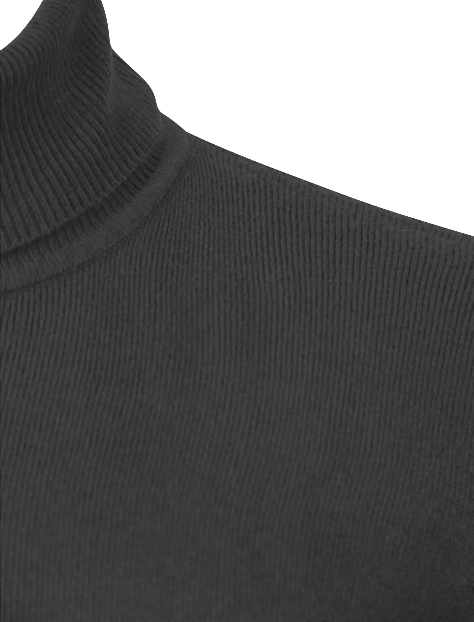 Craig Roll Neck Knitted Jumper in Charcoal - Kensington Eastside