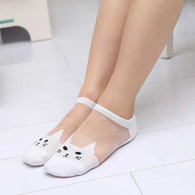 CUTE CAT LOW SOCK