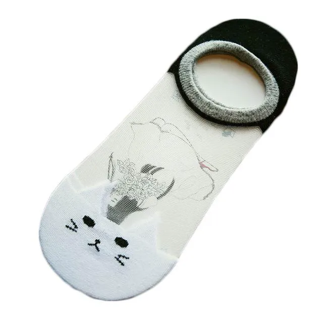 CUTE CAT LOW SOCK