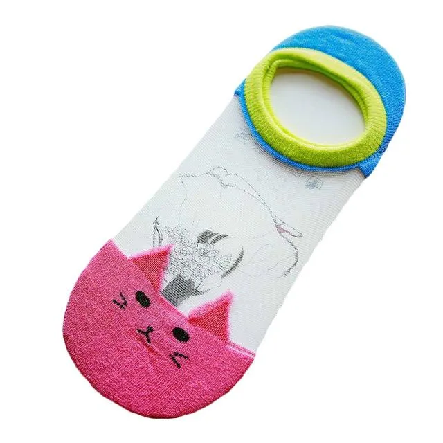 CUTE CAT LOW SOCK