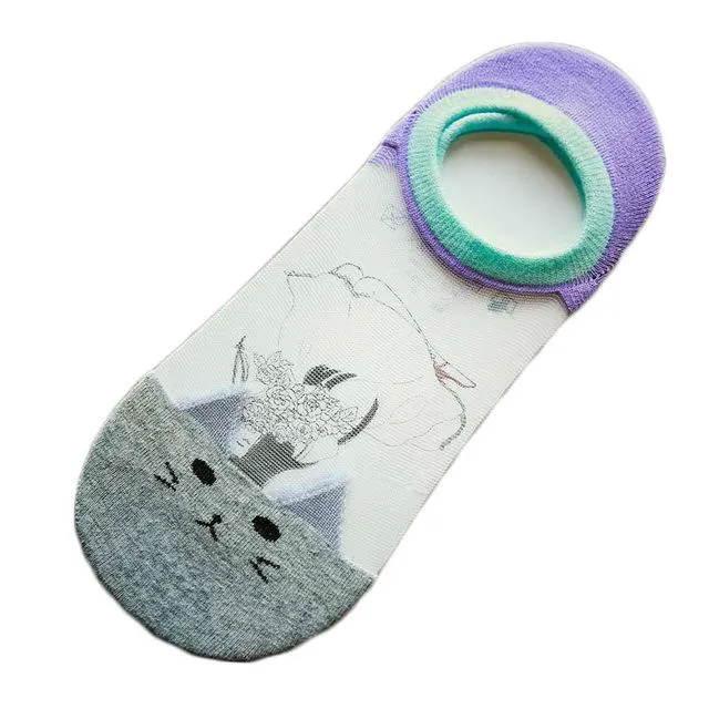 CUTE CAT LOW SOCK