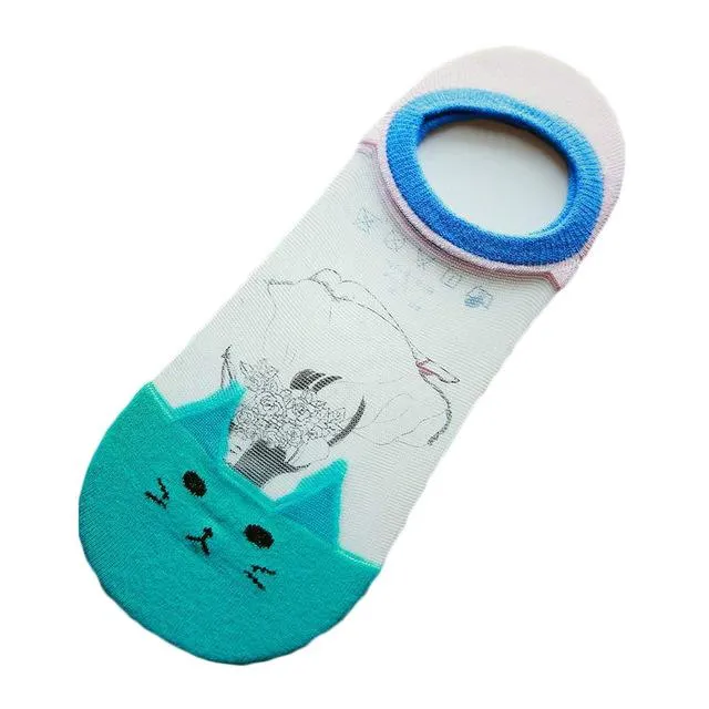 CUTE CAT LOW SOCK