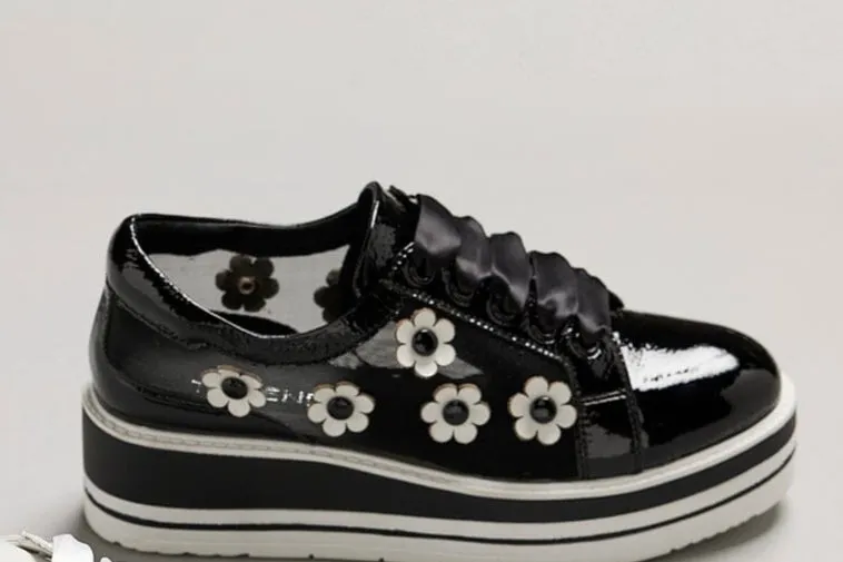 DAISY PATENT WHITE  LEATHER SNEAKER