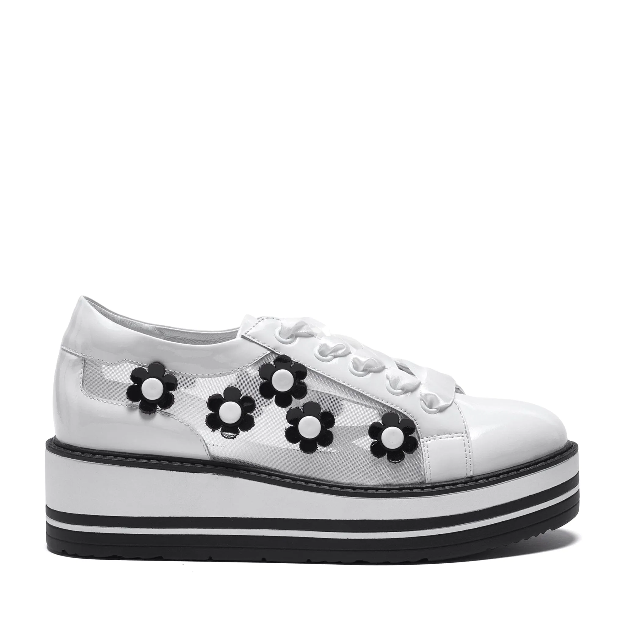 DAISY PATENT WHITE  LEATHER SNEAKER