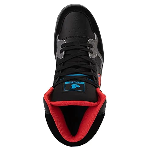 DVS Men's Honcho Skate Shoe, Black Charcoal Fiery Red Blue, 12