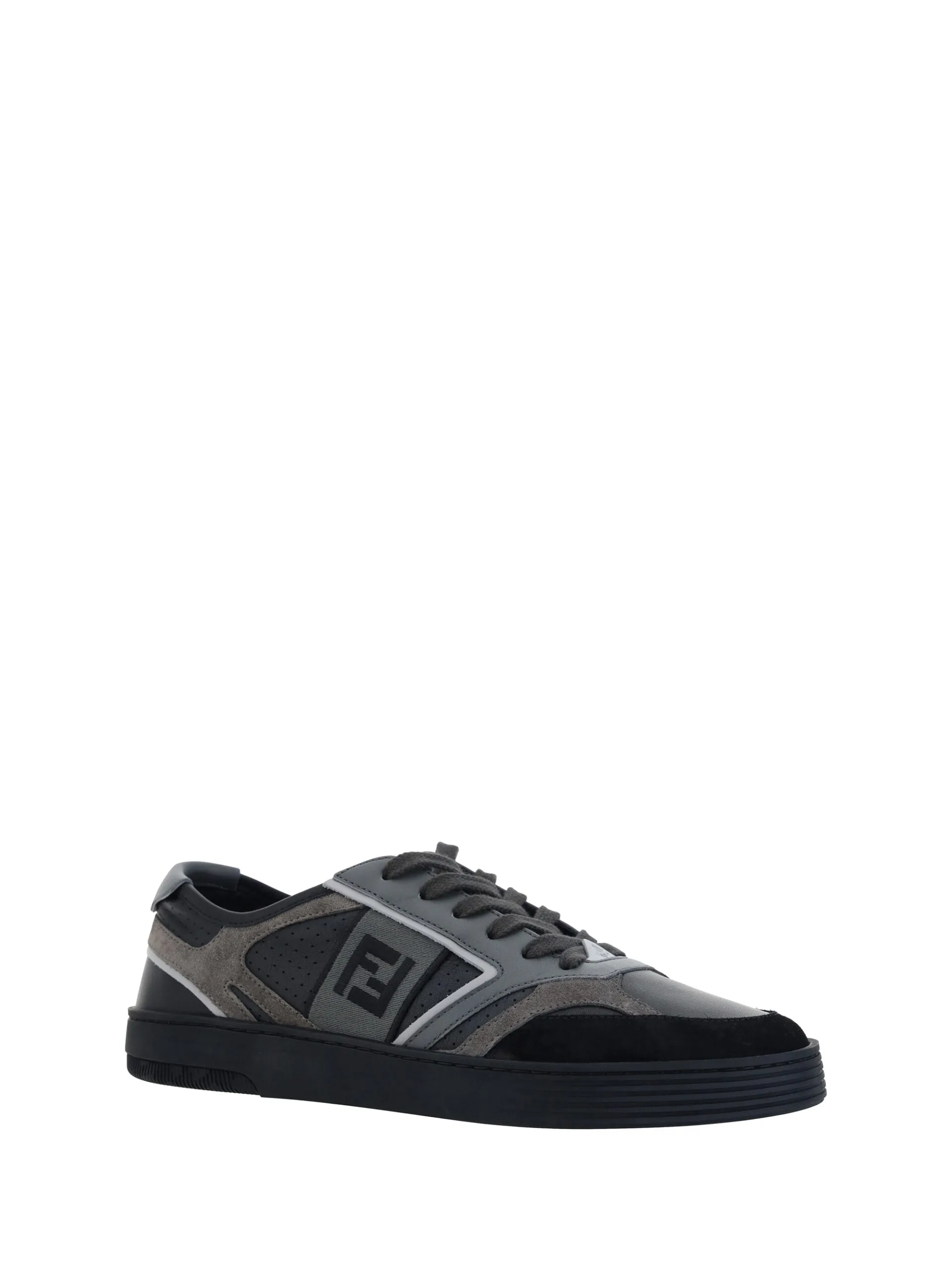 Fendi Elevate Your Steps with Sleek Monochrome Men's Sneakers