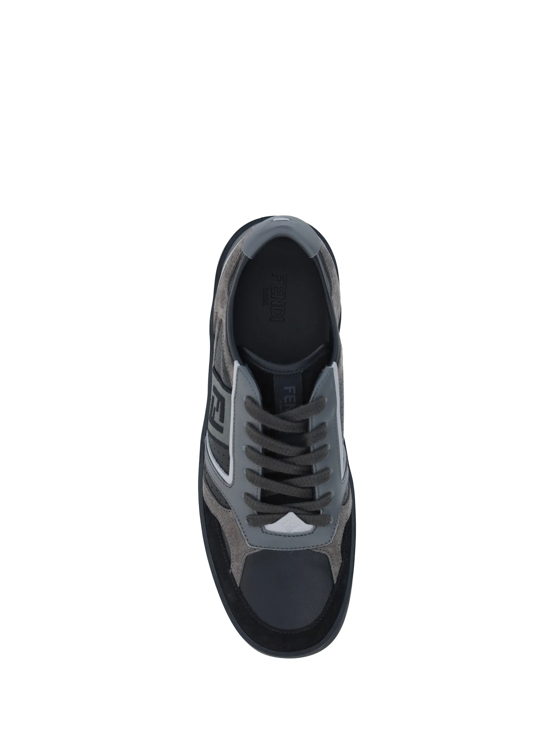 Fendi Elevate Your Steps with Sleek Monochrome Men's Sneakers