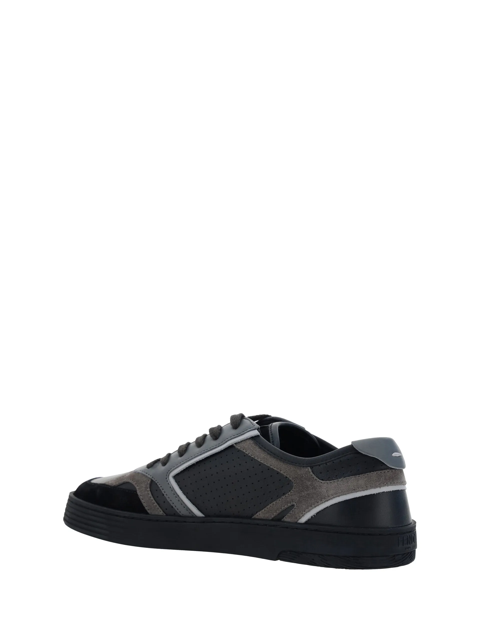 Fendi Elevate Your Steps with Sleek Monochrome Men's Sneakers