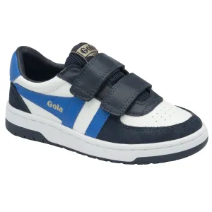 Gola Boys Trainer Hawk Strap White/Navy/Blue