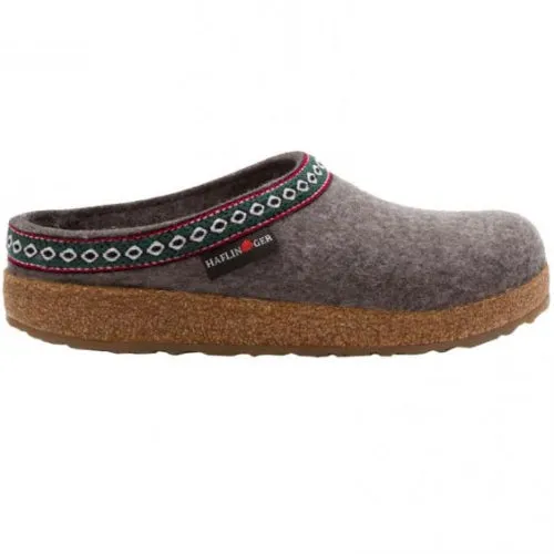 Haflinger GZ14 Classic Wool Grizzly Clog GREY (Uni)