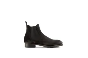 Hanoi Black Suede Leather Chelsea Boots