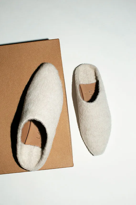 Hessian Brushed Fold Mule