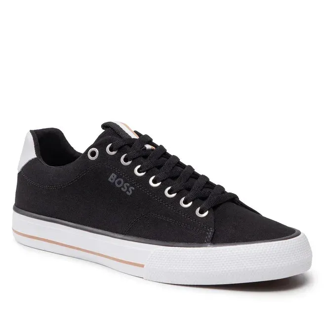 HUGO BOSS Aiden TENN LTB Canvas Trainers Men 50470866-BLK