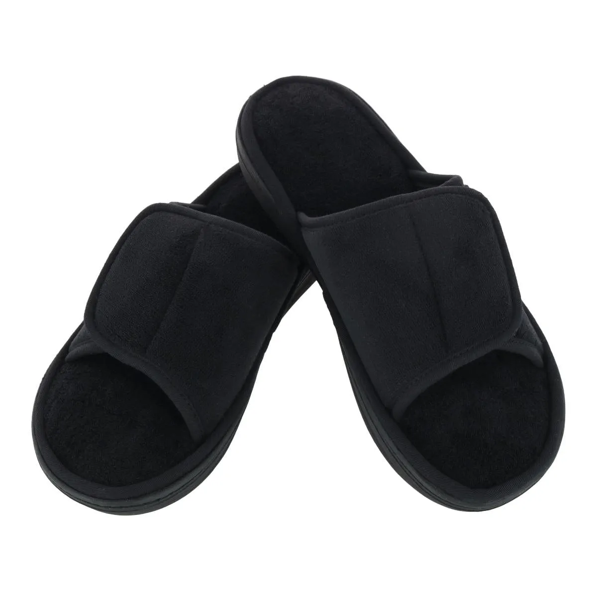 Isotoner Men's Microterry Trevor Adjustable Slide Slipper