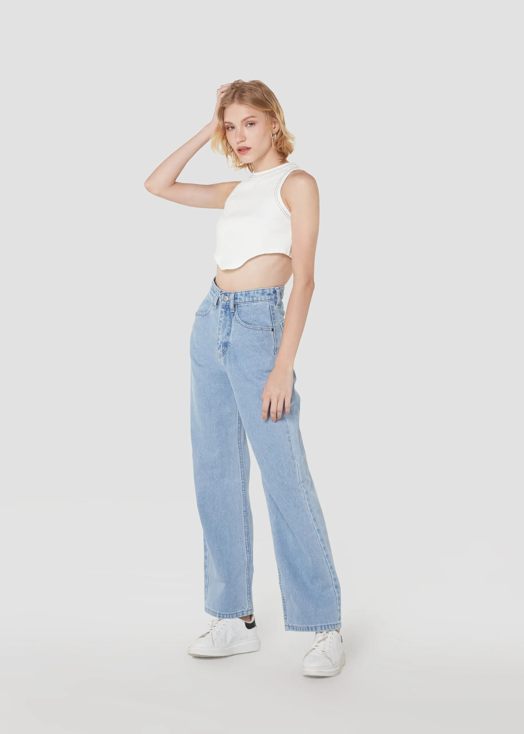 Jack Russel - Women Jeans - Klassik JF-115/LB Straight Fit Light Blue High Waisted