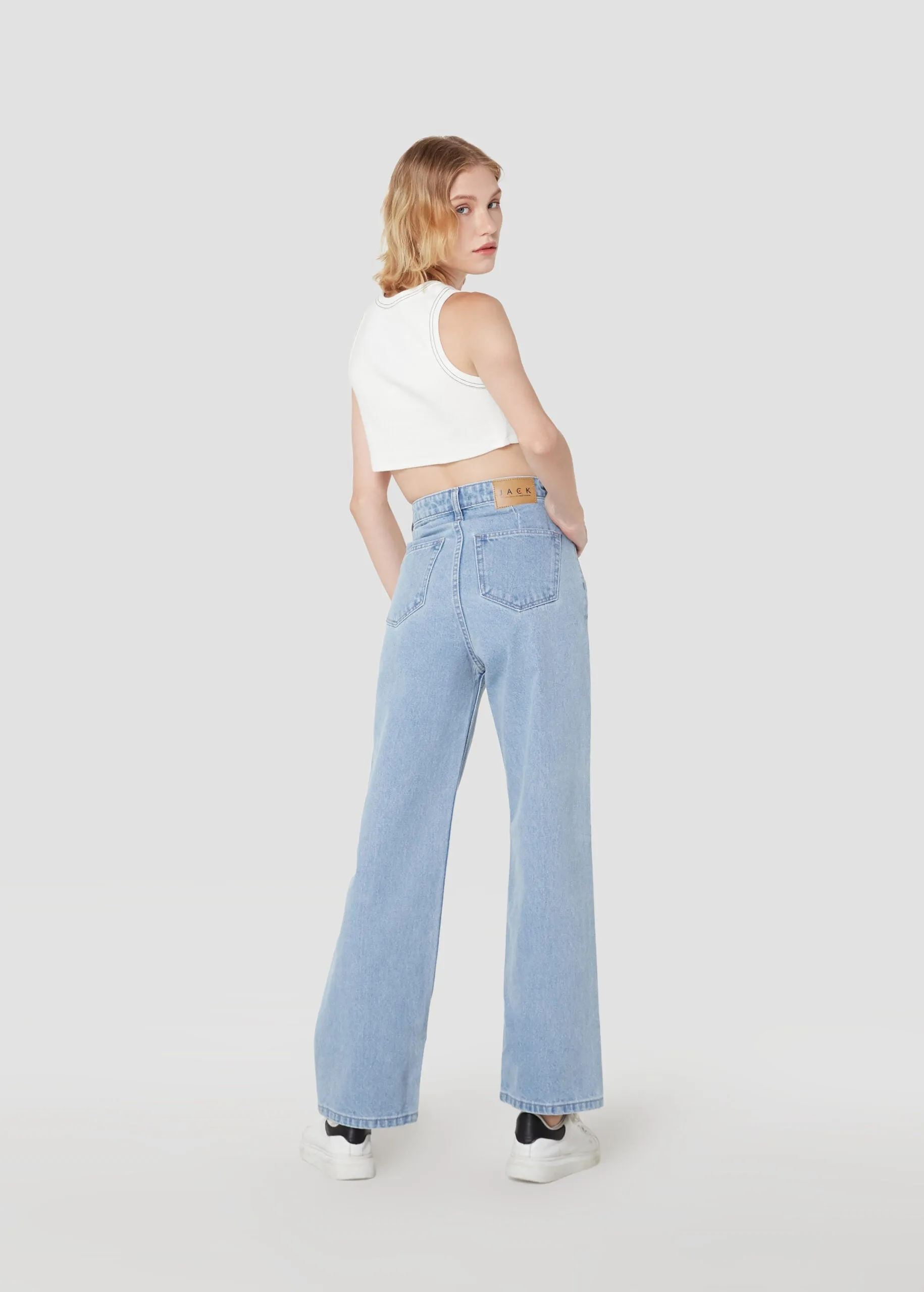 Jack Russel - Women Jeans - Klassik JF-115/LB Straight Fit Light Blue High Waisted