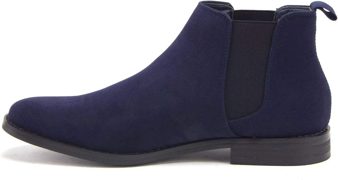 Jazamé Men's Chuck Nubuck Suede Pull-On Round Toe Chelsea Boots