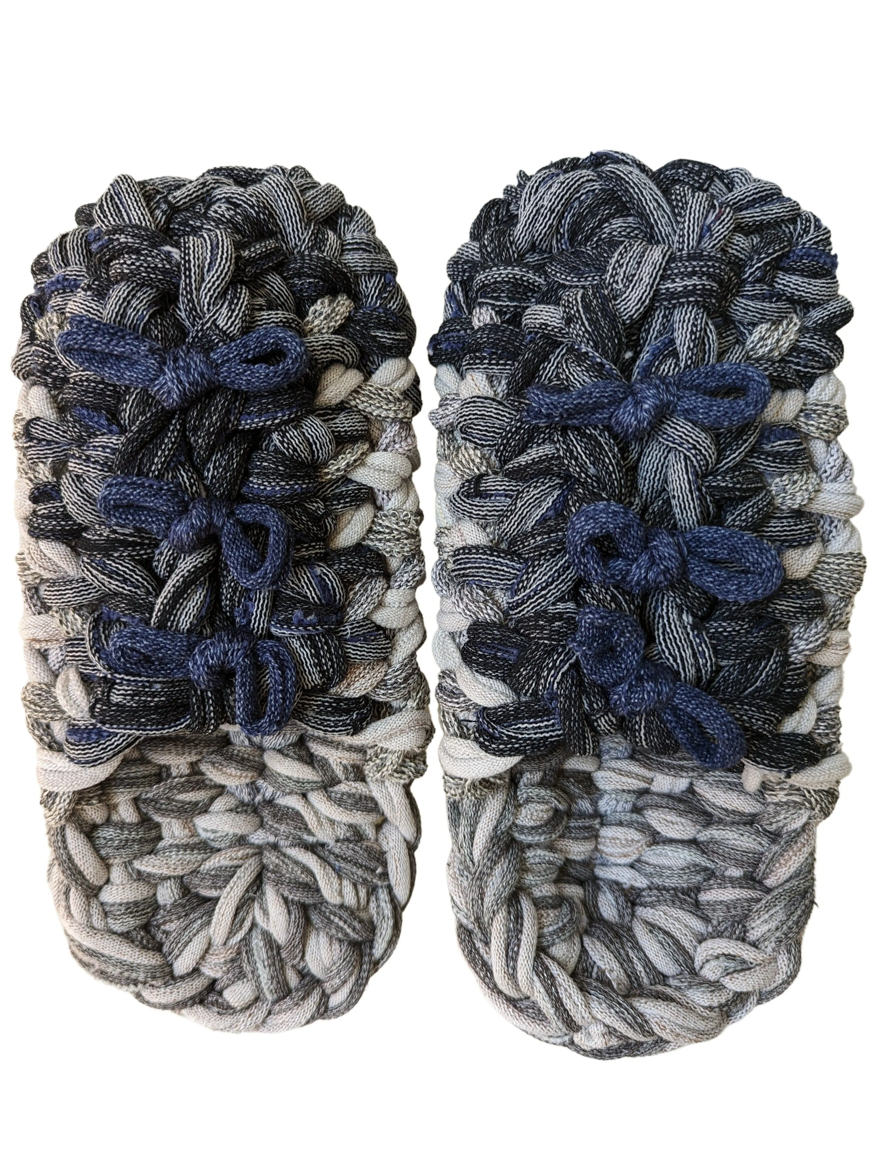 Large | Knit up-cycle slippers 2023-L31 [Large]