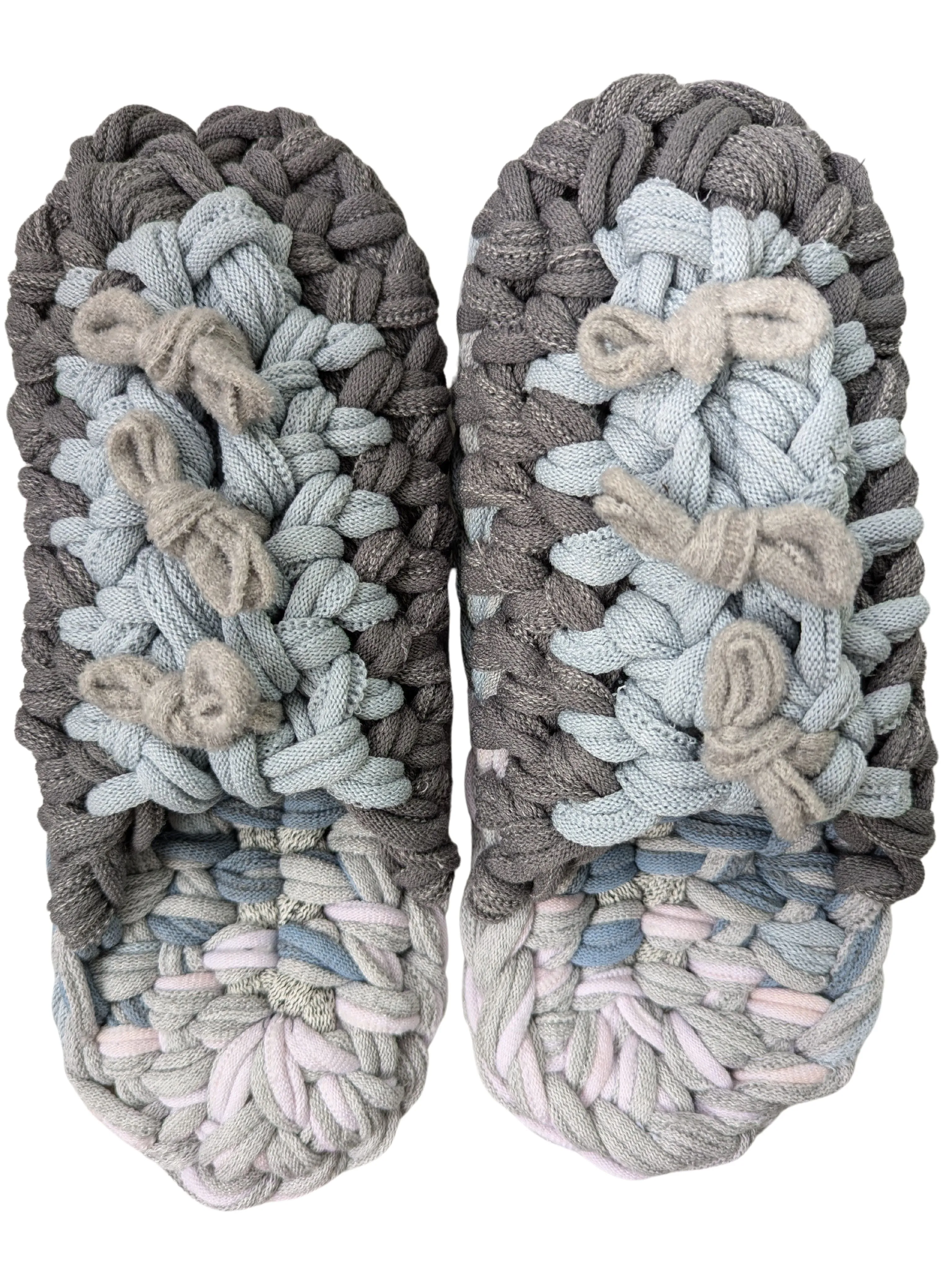 Large | Knit up-cycle slippers 2024-L127 [Large]