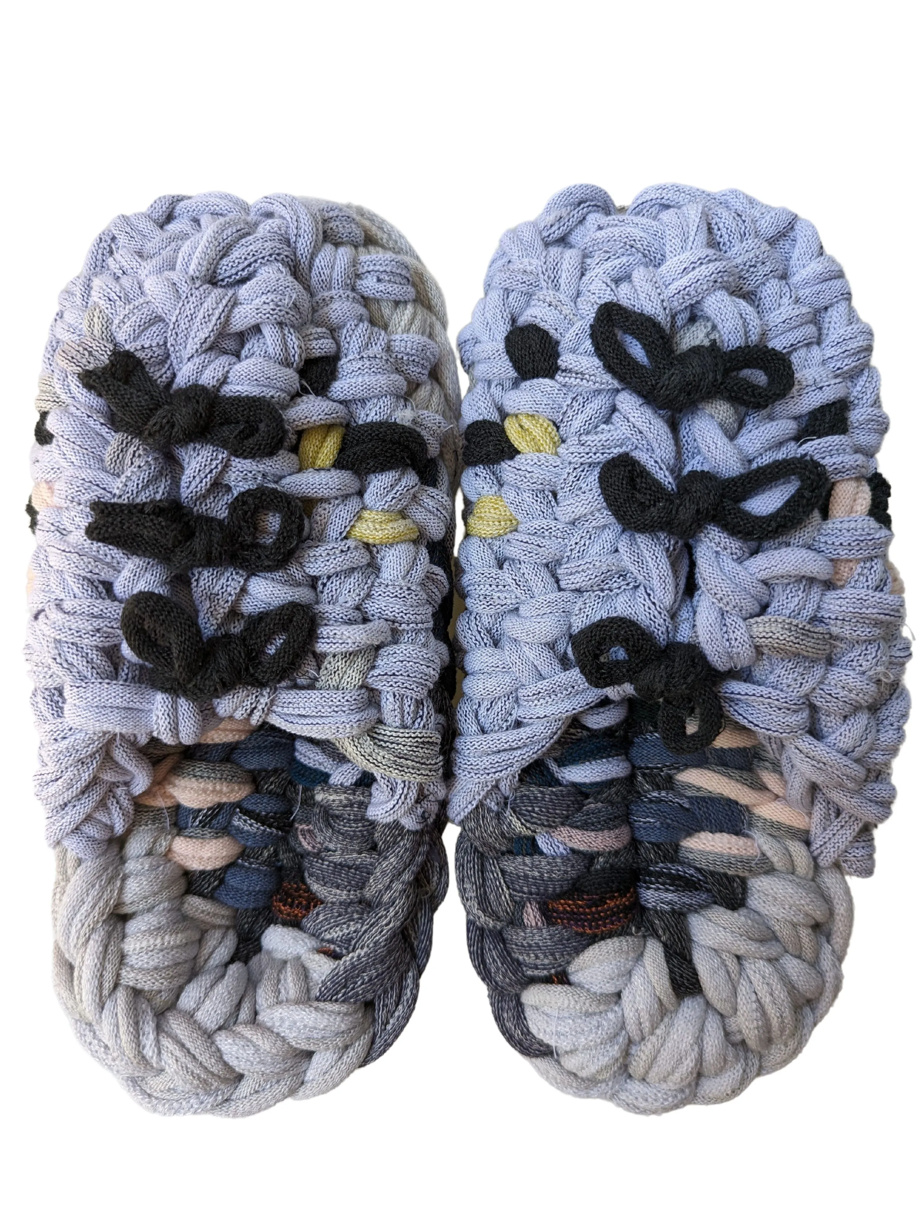 Large | Knit up-cycle slippers 2024-L65 [Large]