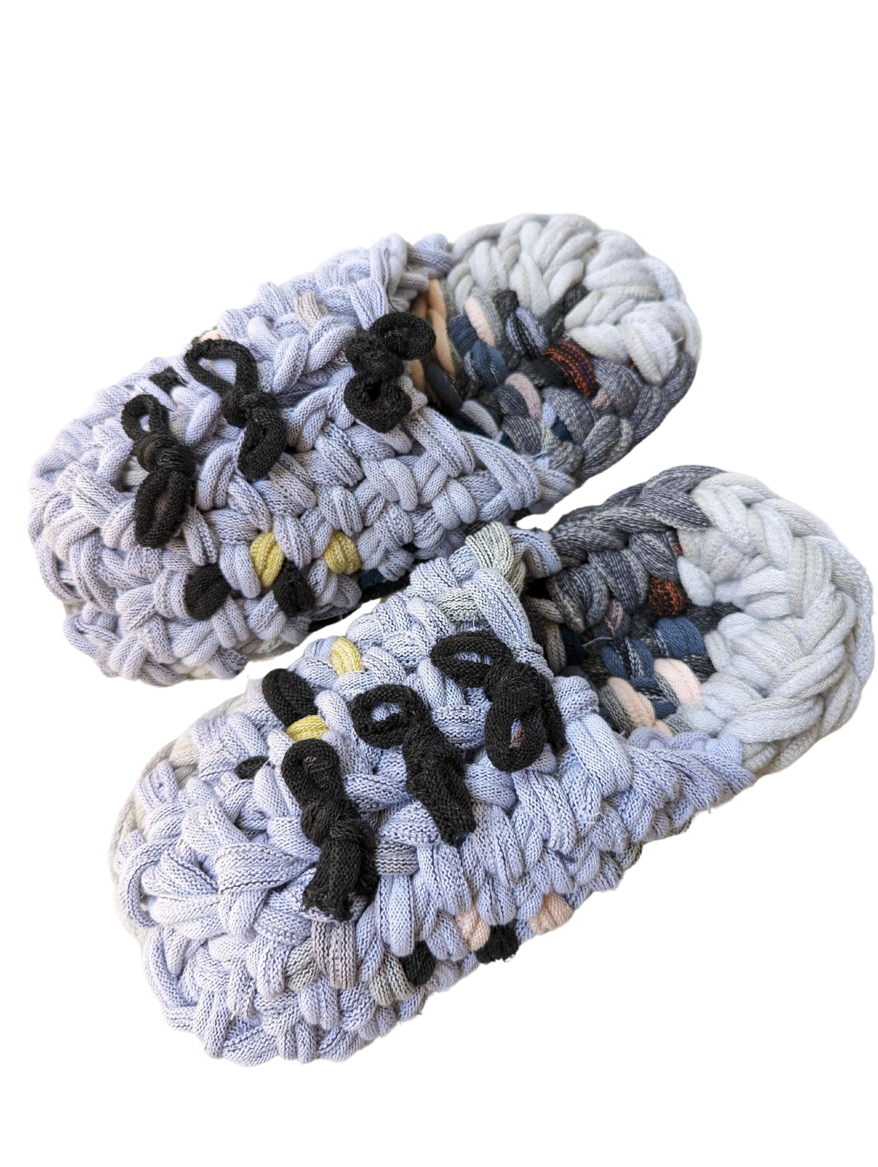 Large | Knit up-cycle slippers 2024-L65 [Large]