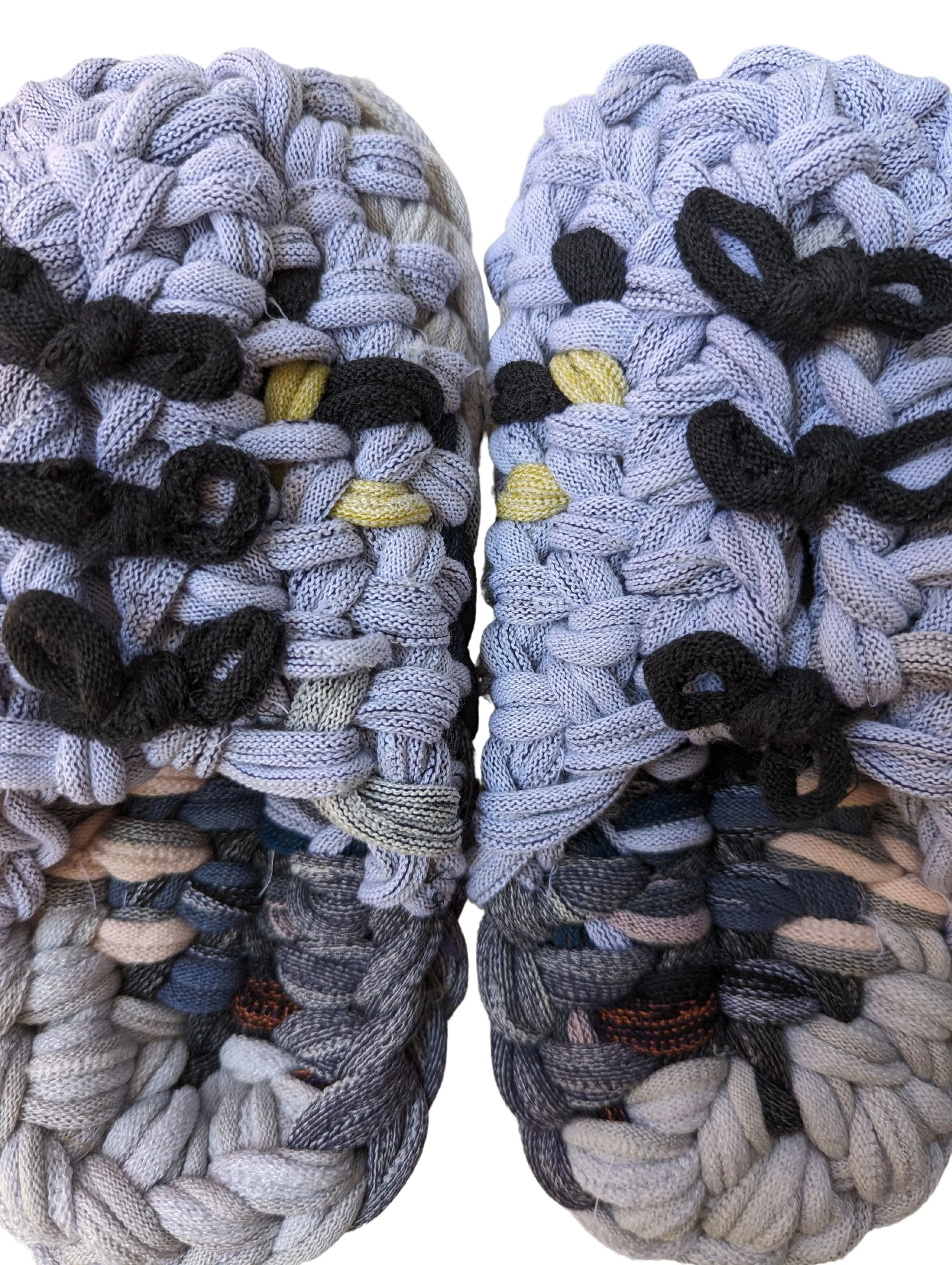 Large | Knit up-cycle slippers 2024-L65 [Large]