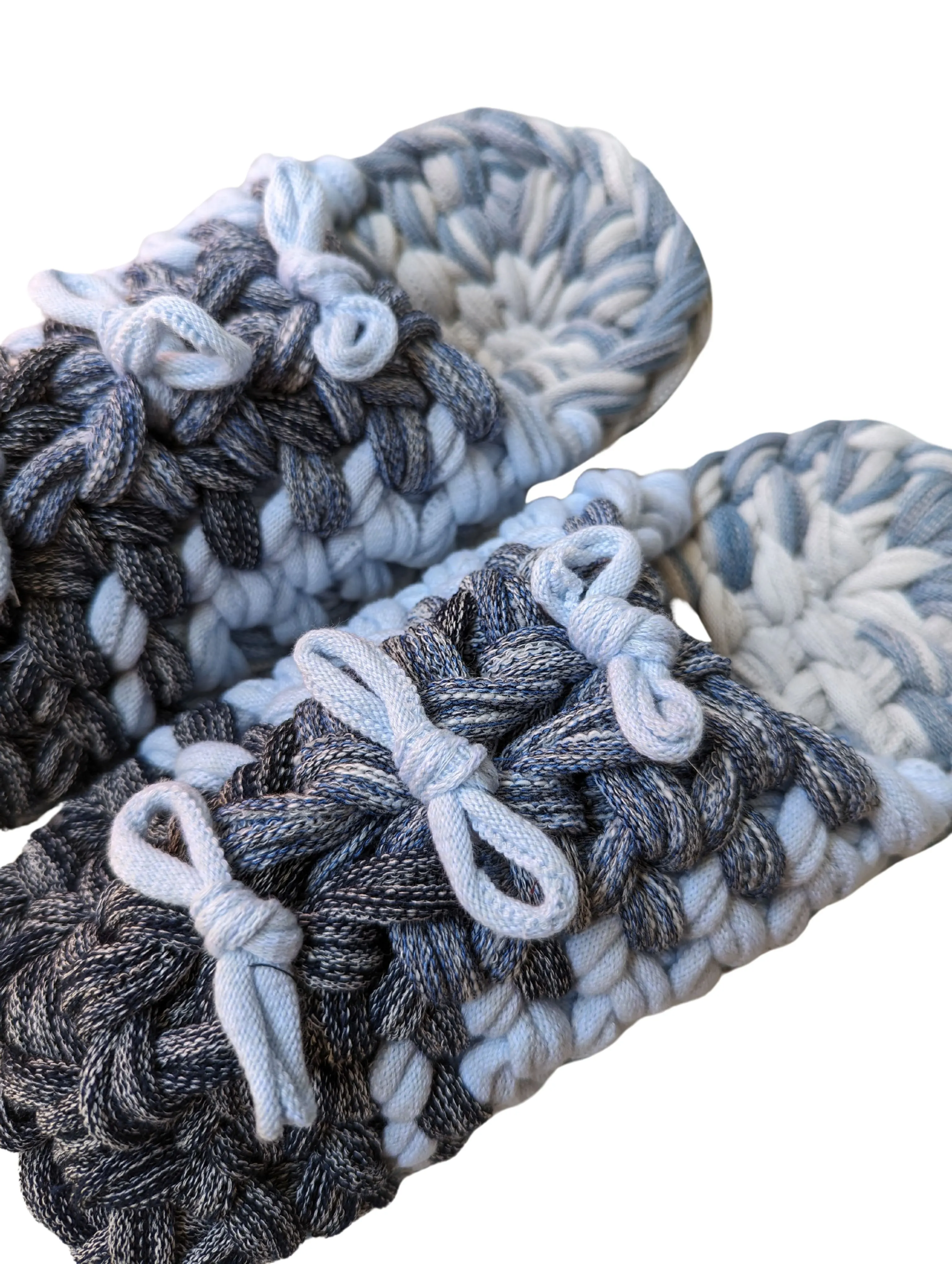 Large | Knit up-cycle slippers 2024-L67 [Large]