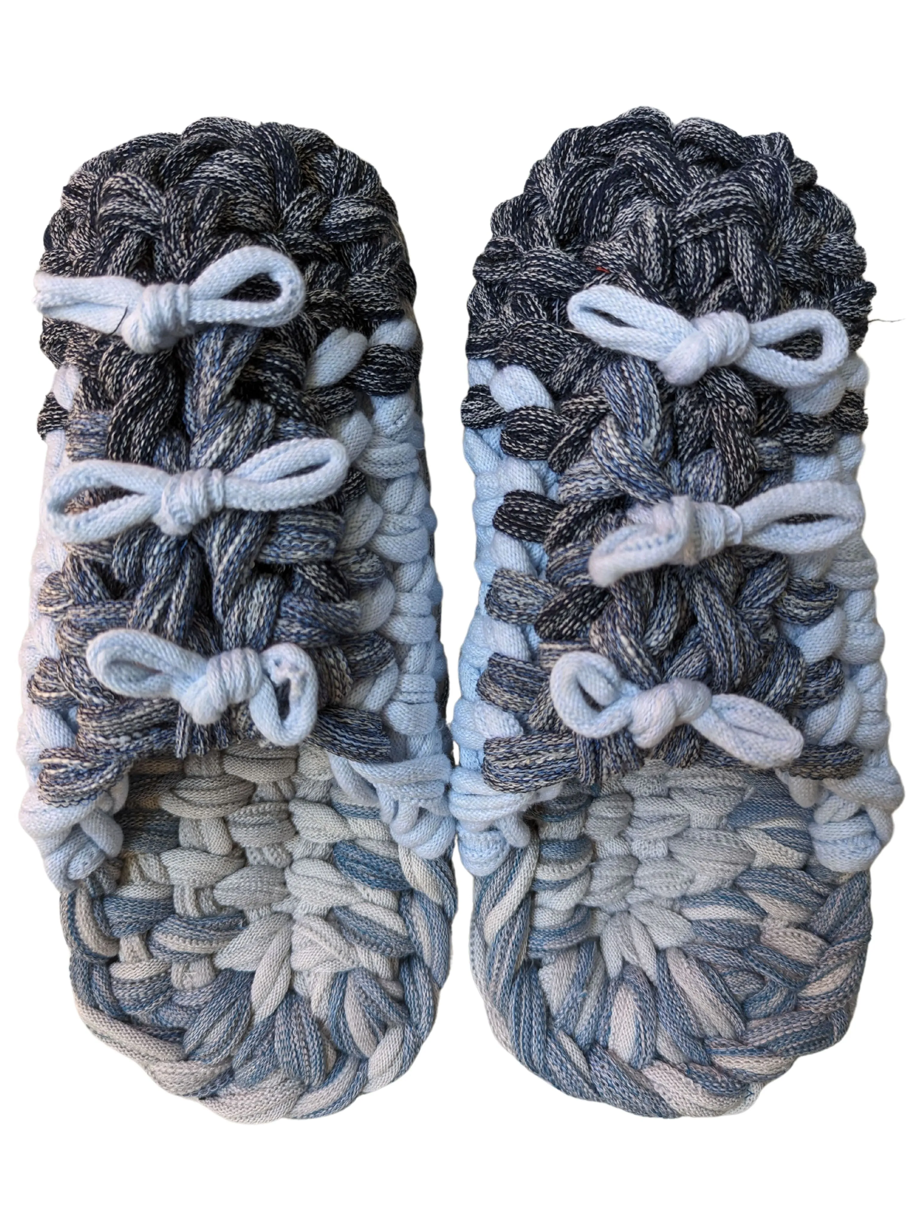 Large | Knit up-cycle slippers 2024-L67 [Large]