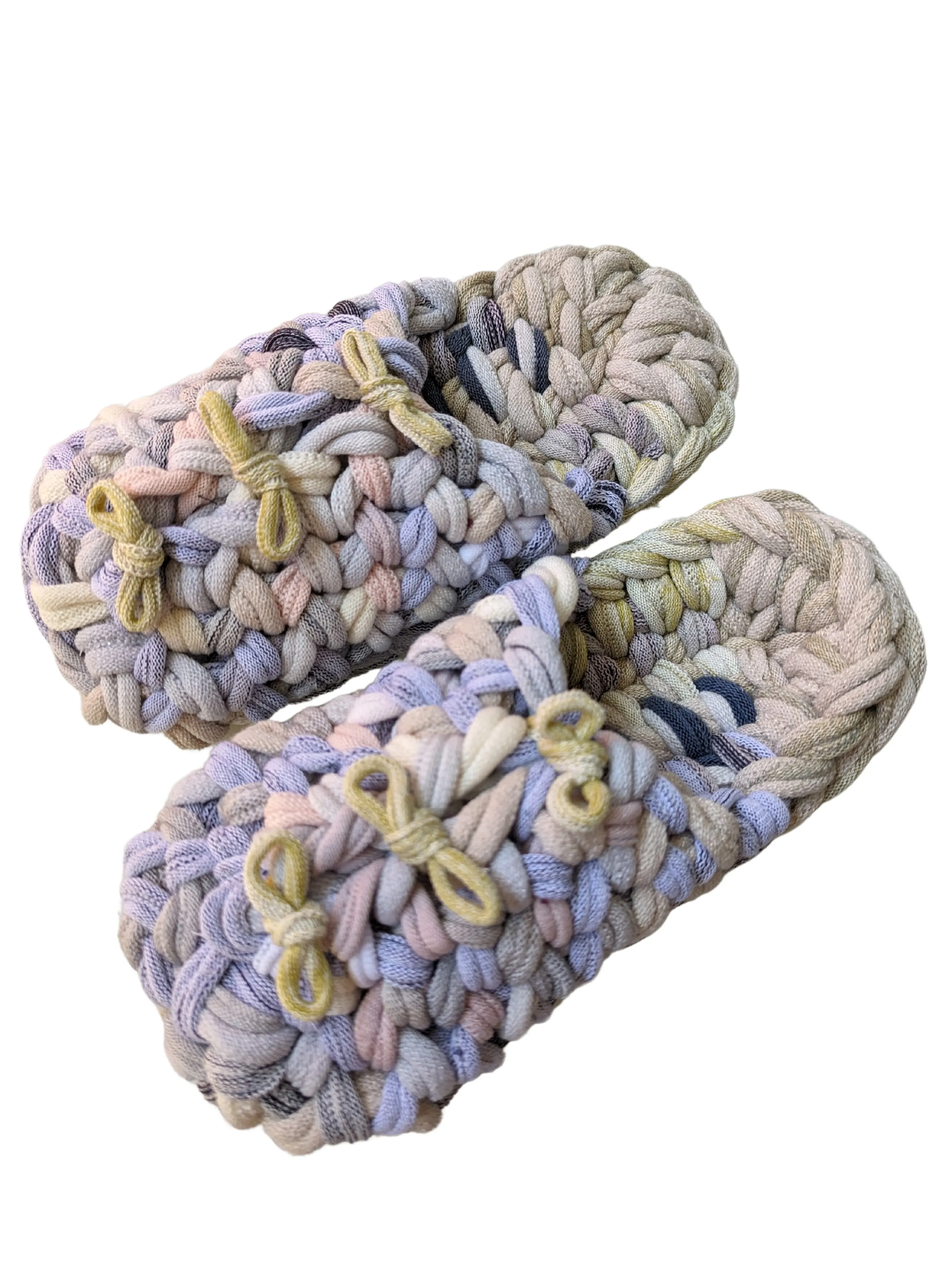 Large | Knit up-cycle slippers 2024-L68 [Large]