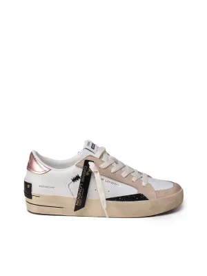 Leather Sneakers with Suede Inserts