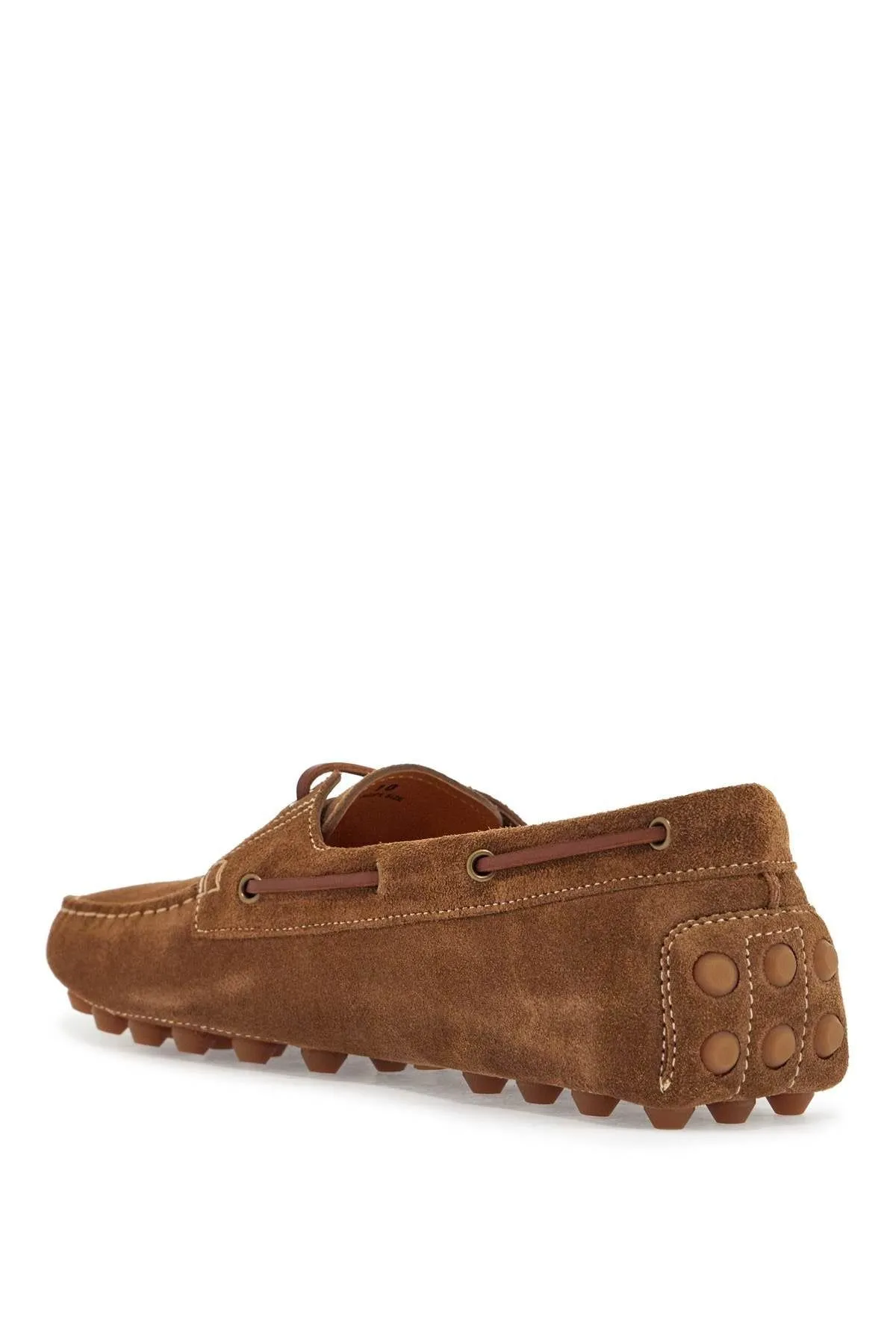 LIGHT WALNUT LEATHER DRIVING MOCCASIN MADE IN ITALY