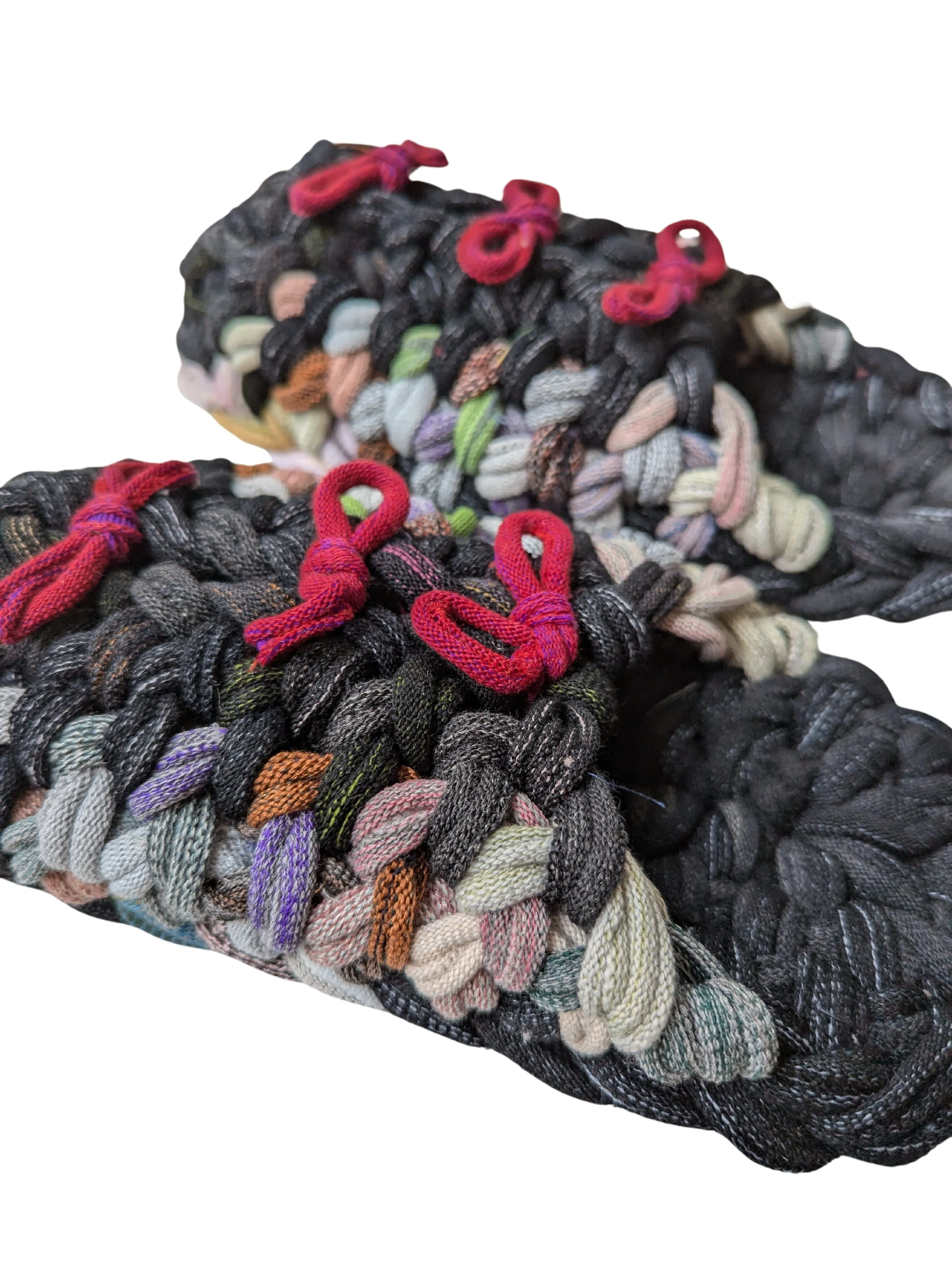 Medium | Knit up-cycle slippers 2024-M104 [Medium]