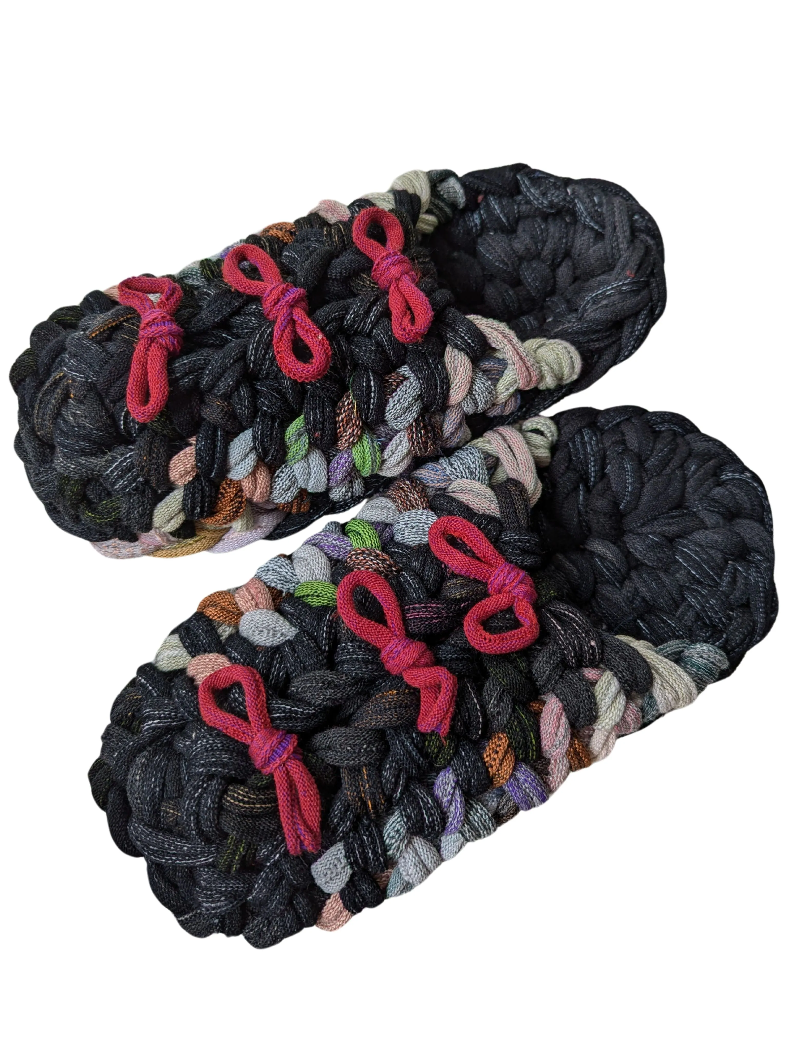 Medium | Knit up-cycle slippers 2024-M104 [Medium]