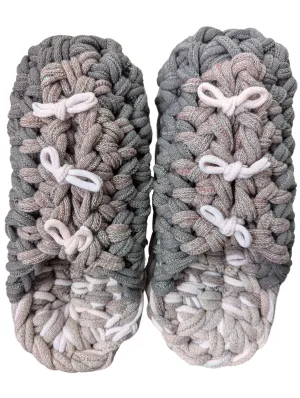 Medium | Knit up-cycle slippers 2024-M106 [Medium]