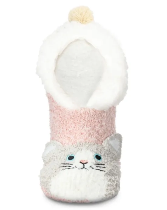 MeMoi Kitty Blush Pink Embellished Plush Lined Slippers MZV08290-68400