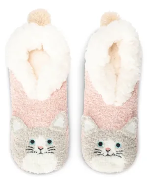 MeMoi Kitty Blush Pink Embellished Plush Lined Slippers MZV08290-68400