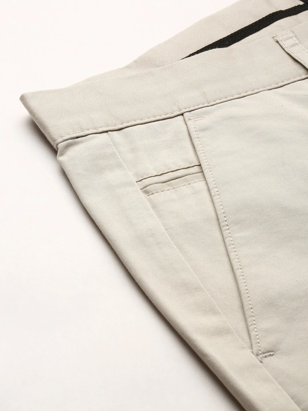 Men Beige Solid Shorts