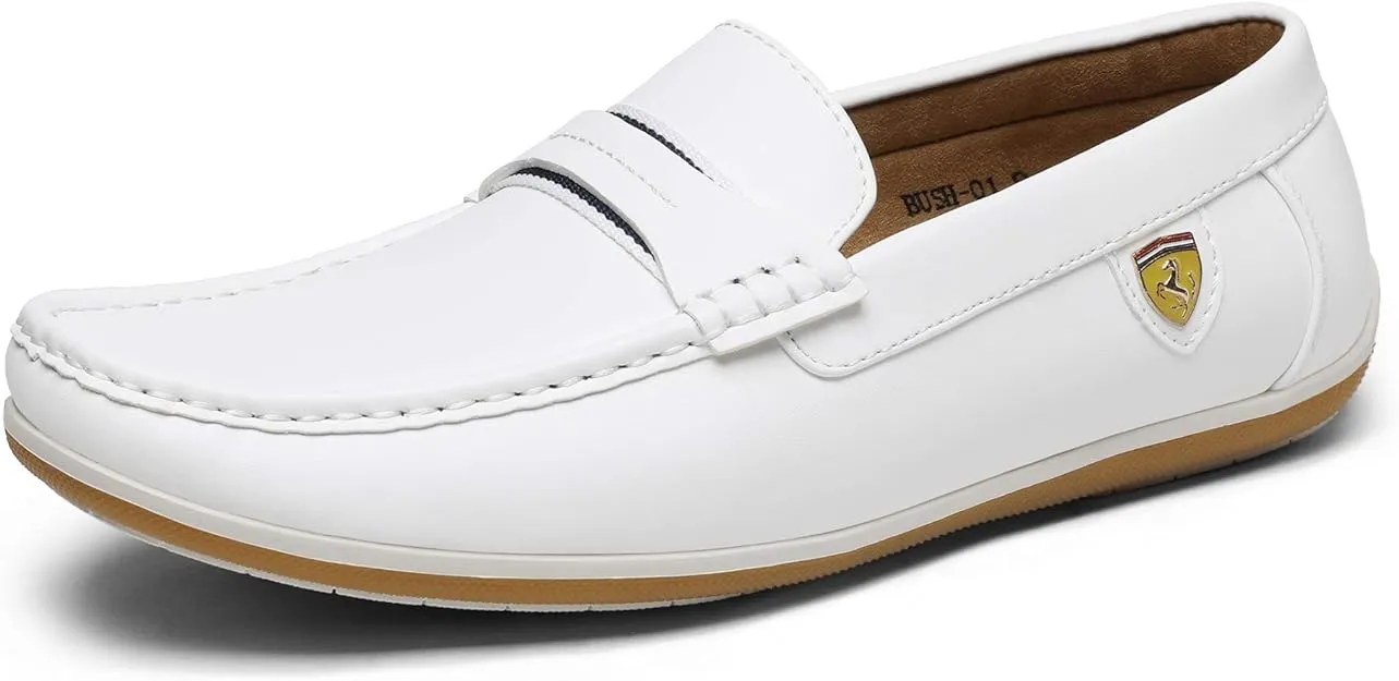 Men's Italian Style Tan Vegan Leather Moccasin Loafers