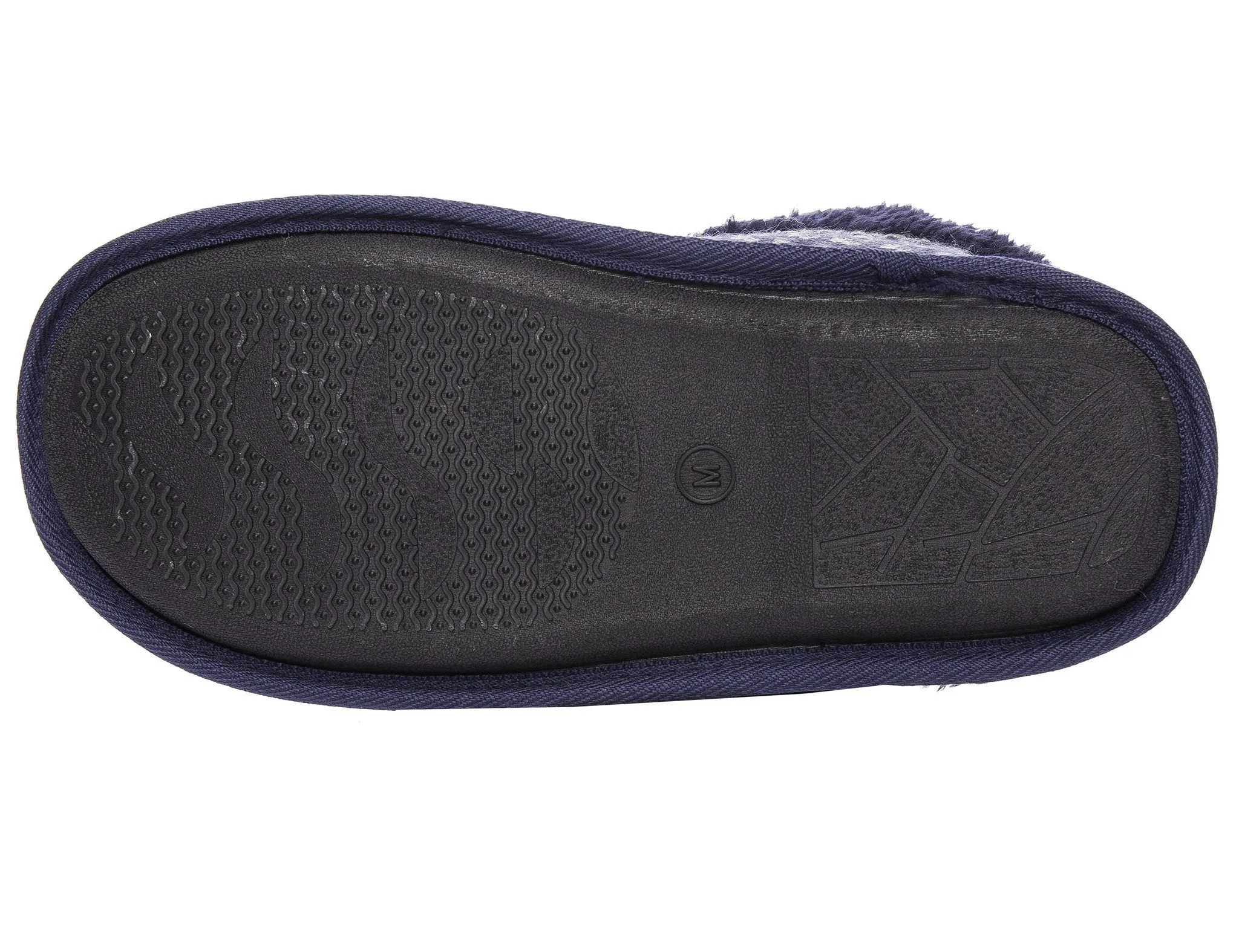 Men's Premium Knit Short Boot Slipper - Navy/Charcoal