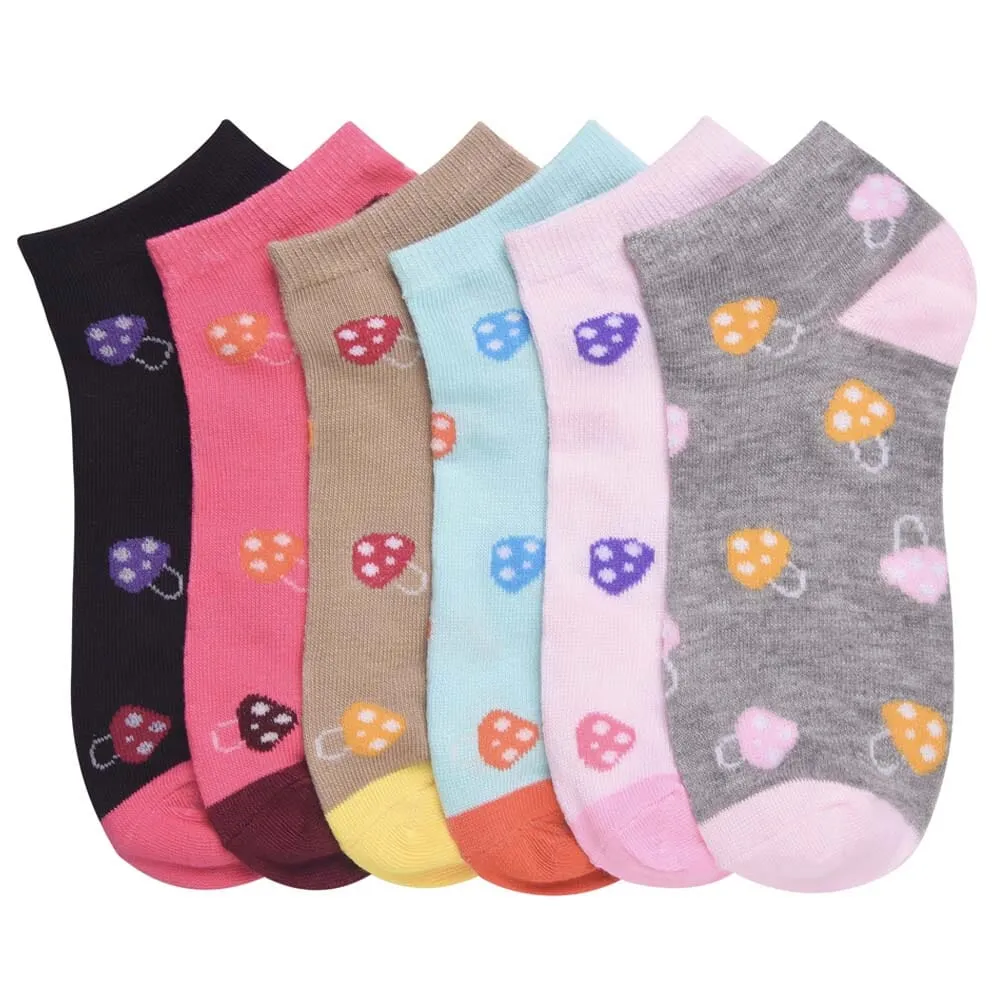 Mushroom Spandex Plain Socks Size 9-11 (12 units)