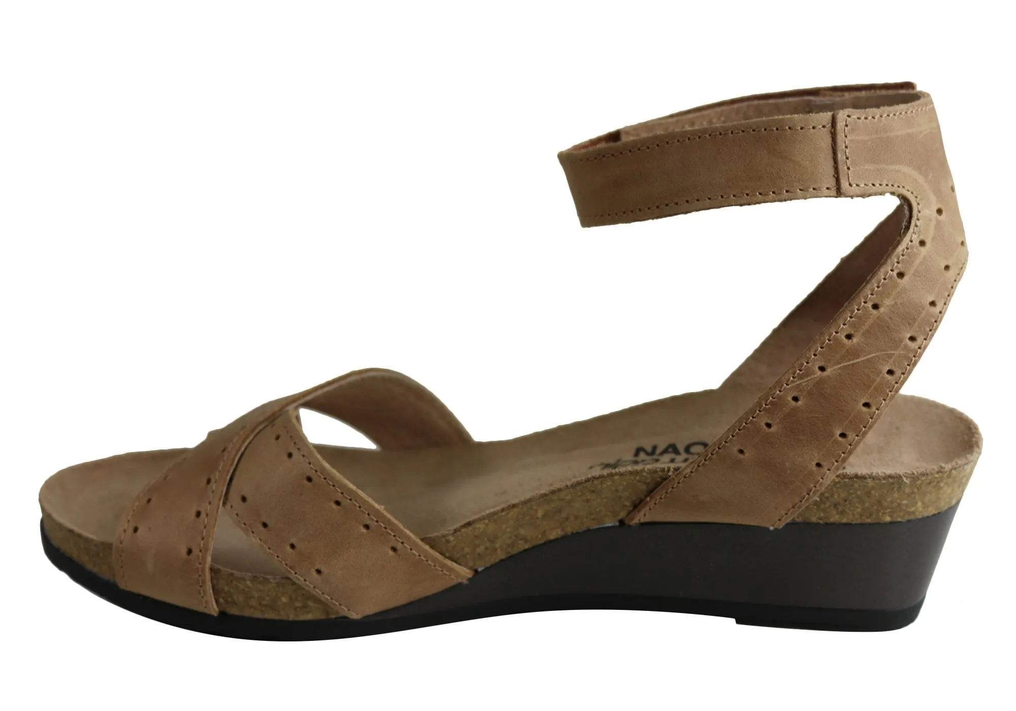 Naot Wand Womens Leather Comfortable Wedge Sandals