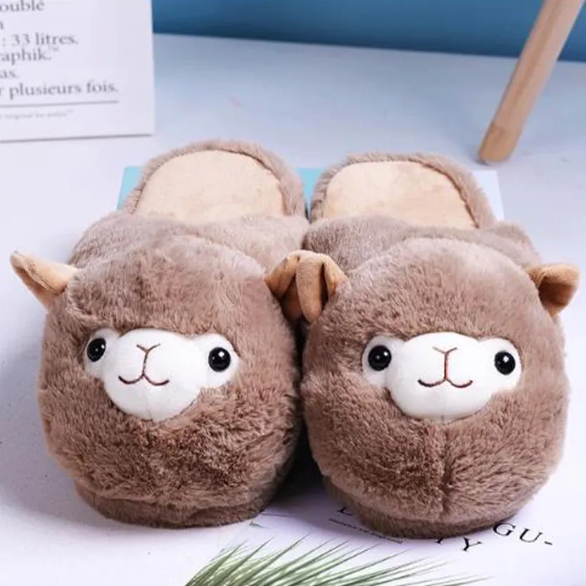 Pat and Pet Emporium | Shoes | Women's Fluffy Alpaca Slippers