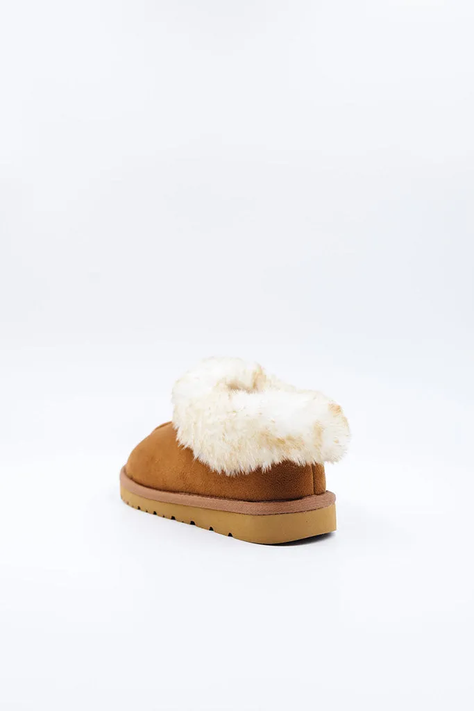 PAWJ Cubby Jr. Toddler Slipper | Chestnut / Aspen Snow