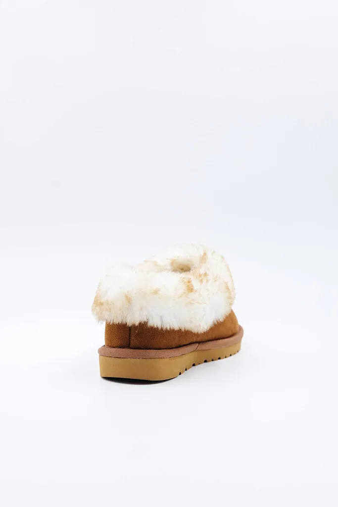 PAWJ Cubby Jr. Toddler Slipper | Chestnut / Aspen Snow