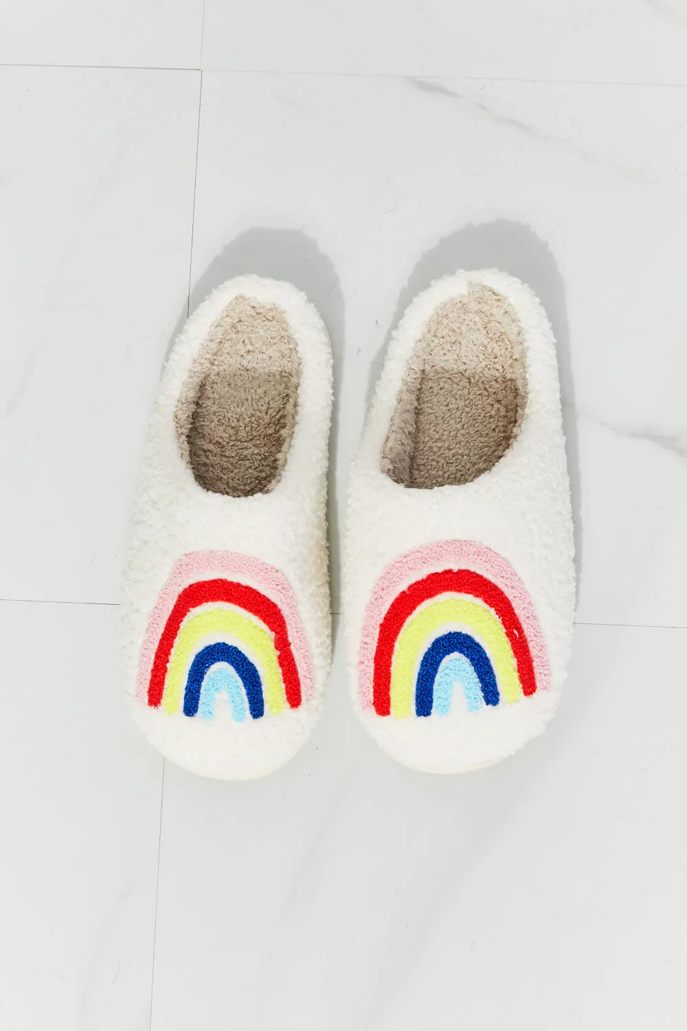 Rainbow Plush Slippers