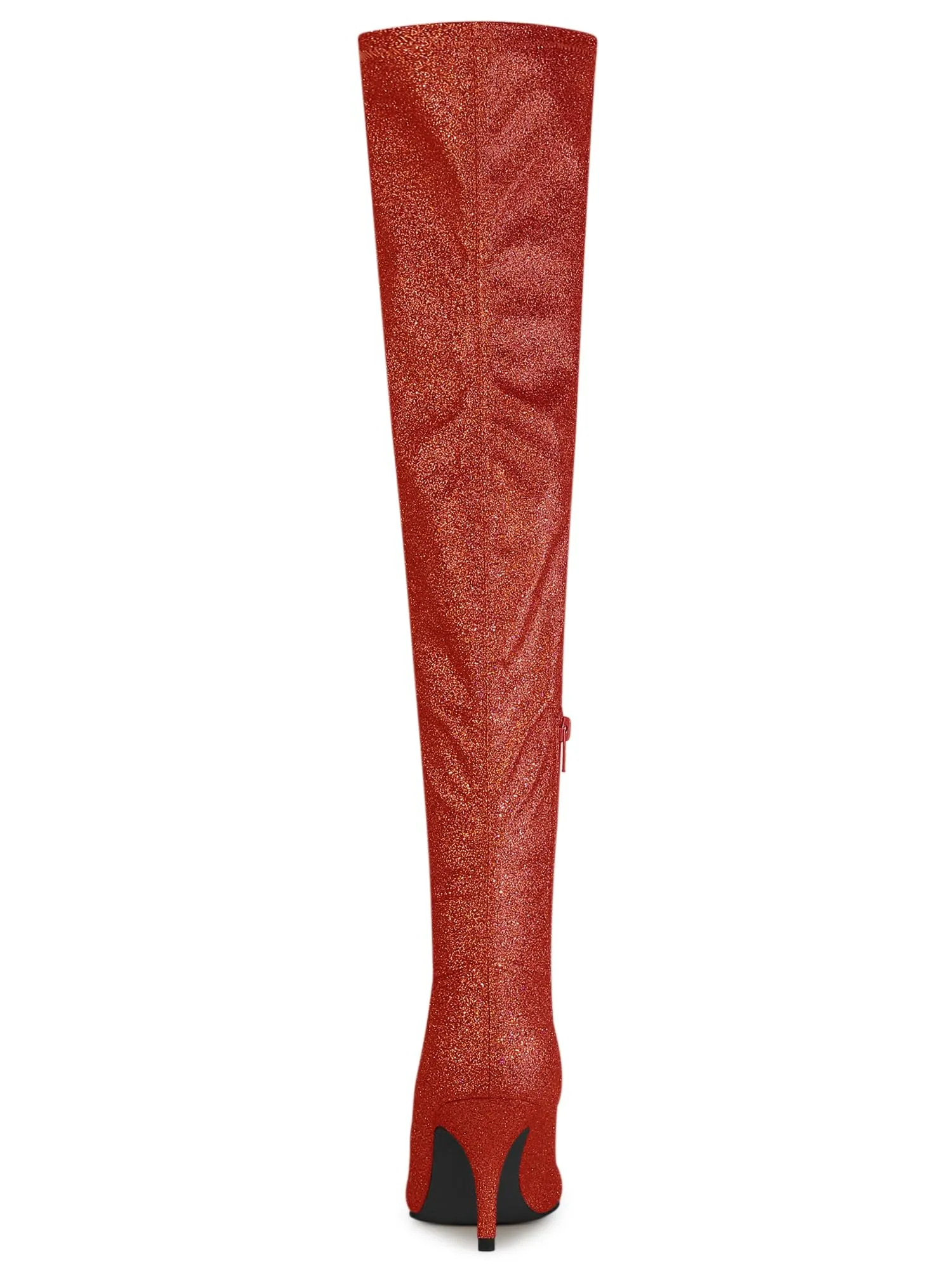 Red Stylish Glitter Over The Knee Boots